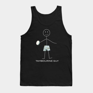 Funny Mens Tambourine Design Tank Top